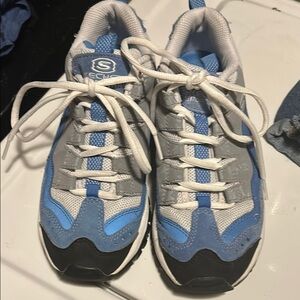 Skechers Blue and Gray Sneakers with Chunky Design